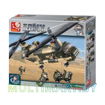 Конструктор Sluban M38-B0508 Транспортный вертолет (520 деталей)